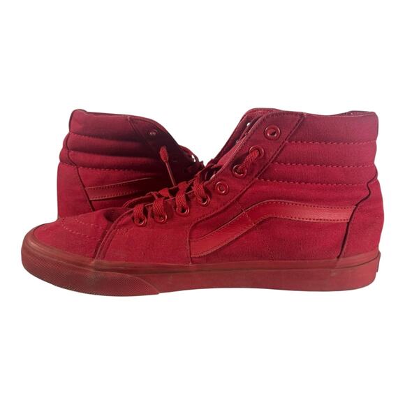 Vans Men’s Sk8-Hi 721500 Size 10.5 Red High Top Lace Up Skateboarding Sneakers main image 7